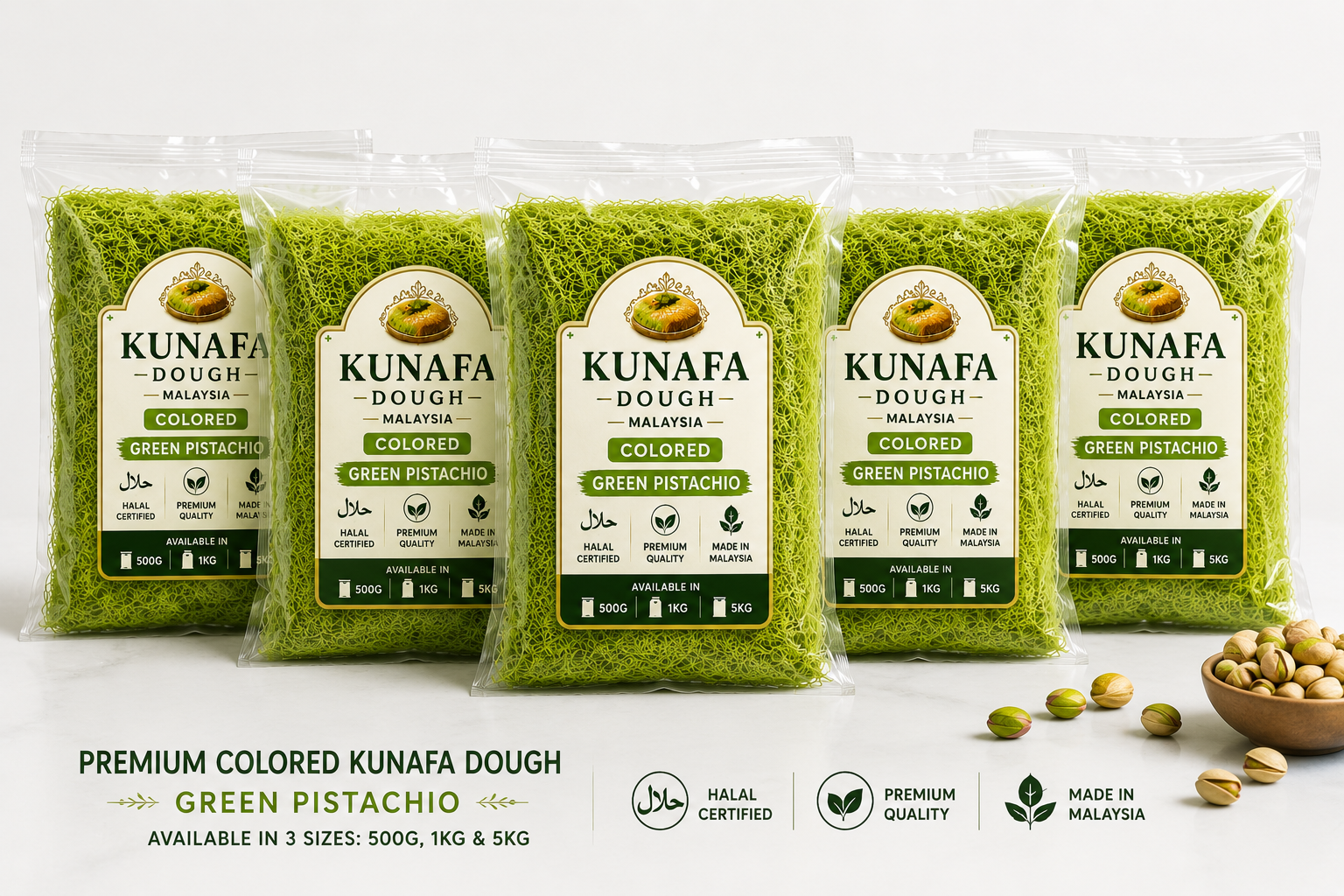 Colored Kunafa Dough Malaysia | Premium & Halal | Wholesale